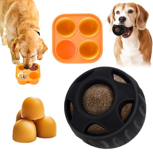 Schleckball Hunde Intelligenzspielzeug FüR Hunde, Schleckball FüR Hunde, Futterball FüR Hunde, Hundespielzeug Ball, Leckerli Ball FüR Hunde, SchnüFfelball FüR Hunde Kleine MittelgroßE Hunde Haustier