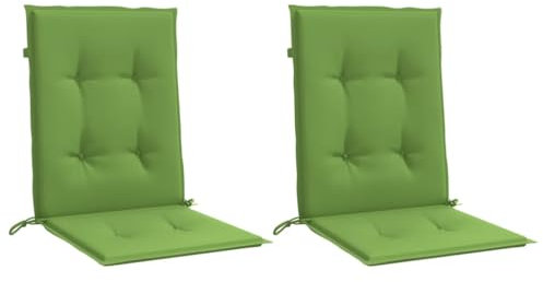 vidaXL Niedriglehner Auflagen 2 STK., Polster Kissen für Gartenmöbel, Stuhlauflage Sitzauflage für Gartenstuhl, Gartenstuhlauflagen, Melange Grün 100x50x4cm Stoff