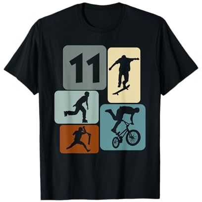 Skater garçons 11 ans BMX rider 11 anniversaire garçons skat T-Shirt