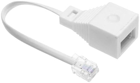 Vestoryyer 1 PCS RJ11 to BT Socket Adapter,bt digital voice adapter Phone to Ethernet - Universal Compatibility for Phones, Modems, Routers & Printers,4-Wire Female Converter, 10cm Cable Length