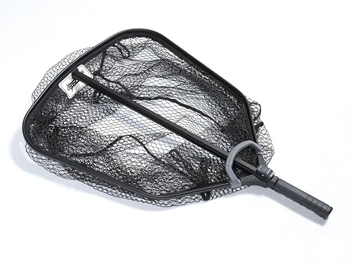 Abu Garcia Beast Gen2 Landing Net | Heavy Duty Pike Predator Fishing Net | Extra Strong Rubber Coated Mesh | Reinforced Handle | Improved Spreader Block | Professional Angler Landing Net | 70x60cm