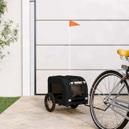 LoogCape Cykelvagn för husdjur för hundar och katter i rött och grått x x, vikbar, väderbeständig, lätt, bärbar, perfekt för promenader