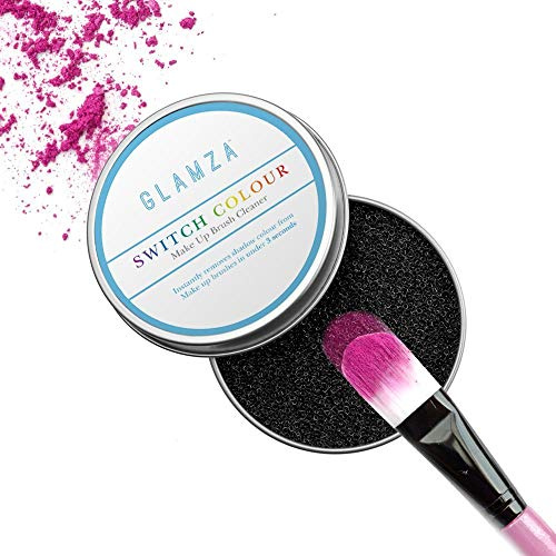 Glamza Make Up Brush Cleaning Sponge SWITCH COLOR - Fast Color And Eyeshadow Change, Quick Brush Cleaning, Brush Cleanser Sponge