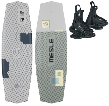 MESLE Wakeboard-Set Liberty 128 cm mit Onset Bindung Junior, Package für Kinder/Jugend, Board für Anfänger und Fortgeschrittene, Körpergewicht 20 bis 50 kg, blau schwarz