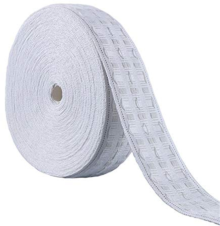 Premium Quality White Pencil Pleat Curtain Header Tape 3 Inch 75mm Wide with 3 pockets for Perfectly Pleated Curtains CLEARANCE Sold per 50 Meter Reel by Discount Fabrics Limited