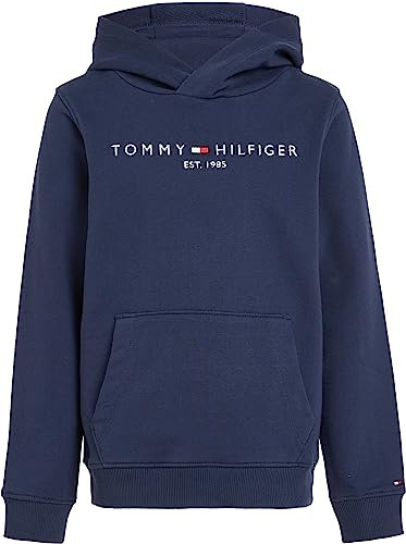 Tommy Hilfiger Unisex barn Essential Hoodie, Blå (Twilight Navy), 14 år