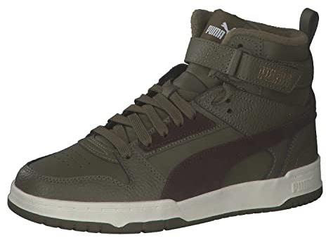 PUMA Unisex Kinder Rbd Game WTR Jr Sneaker, Deep Olive Dark Chocolate Puma Team Gold, 39 EU