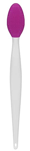 Brosse Nettoyante pour le Nez en Silicone, Brosse à Lèvres Exfoliante en Silicone, Brosse à Lèvres Exfoliante Nettoyante en Profondeur avec Double Face, Brosse Faciale pour le Nettoyage(violet)
