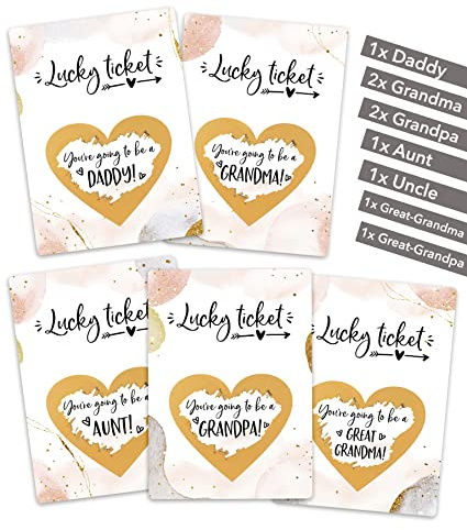 Joli Coon 9 Pregnancy Announcement Scratch Off Cards, Golden Glamour