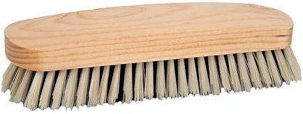 Cofan Cepillo de Ropa | Fibras de PVC Suaves y Resistentes | Mango ergonómico de Madera | Adecuado para Limpieza de Zapatos, tapicería, Ropa | Longitud: 18,5 cm
