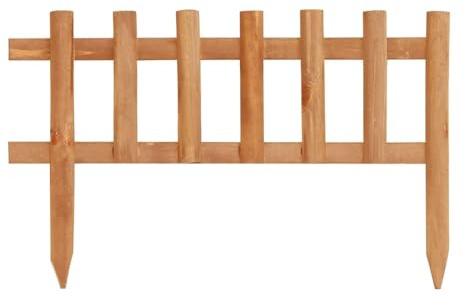 Sufrk Bordature per Prato 10 pz in Legno di Abete 4,4 m,Recinzione in Legno,Impregnato,Pino,Bordatura per Prati,Palizzata,Recinto per aiuol,Giardini,frutteti,orti o sentieri