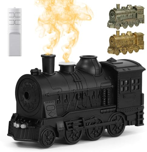 Nostalgischer Zug in Form eines Duftbefeuchters, 2024 Neuest luftbefeuchter, Fragrance Humidifier Aroma Diffuser Vernebler, Raumbefeuchter für Pflanzen, Air, Schlafzimmer (Schwarz)