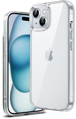 Pristine-Tech Clear Case for iPhone 15 6.1 inch, Non-Yellowing Phone Military Grade Protection Shockproof Anti-Scratch TPU Back Slim Lightweight Transparent Protective Cover