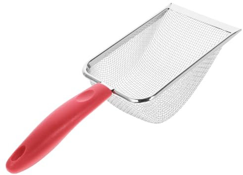 Milisten Pala Di Sabbia Per Pettinare La Spiaggia Ragazzo Bombardamento Conchiglia Filtro Vagliare Sorseggiare Con Pala Di Guscio Per La Spiaggia Scavare Rosso Acciaio Inossidabile