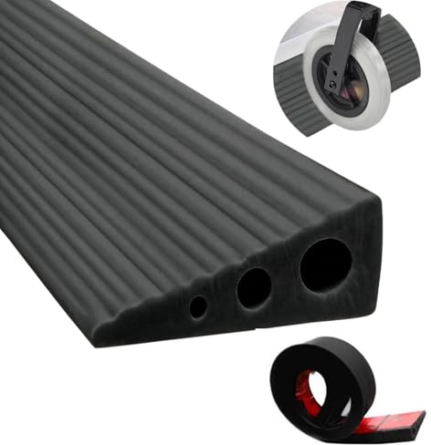 Xtrillogen 100x6,5x2,5 cm dörrtröskelramp för dammsugarrobot, halkfri trottoarramp i gummi, ramp vid dörrtröskel, slitagebeständig ramp för dammsugarrobot, trottoarramp för rullstol, barnvagn