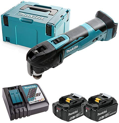 Makita DTM51 18V LXT Cordless Multi Tool with 2 x 6.0Ah Batteries, Charger & Type 3 Case