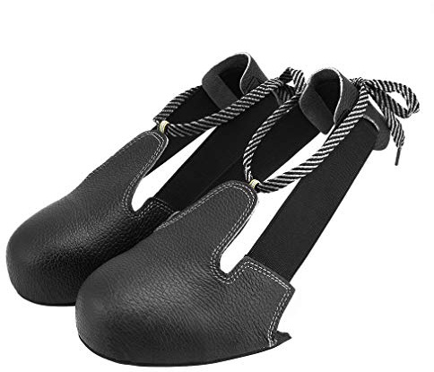 Copriscarpe di sicurezza con punta in acciaio, per il trekking, anti forature e impermeabili, colore: Nero , Taglia unica