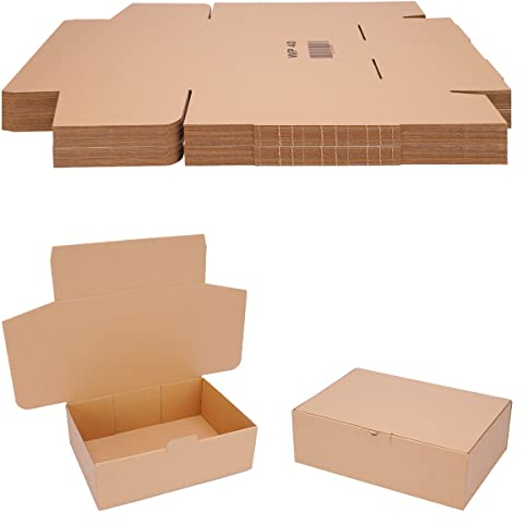 verpacking Faltschachteln 310 x 215 x 100 mm Braun (Auußenmaß 315 x 220 x 105 mm) WP 40 Versandkarton DHL Karton Hermes DPD GLS Verpackung (50 Stück)