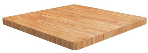 vidaXL Tischplatte Quadratisch Massivholzplatte Eichenplatte Holzplatte Platte Ersatztischplatte Hellbraun 70x70x4cm Behandelte Eiche