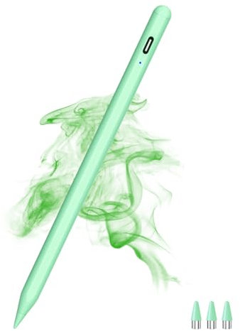 Aktiver Eingabestift für Touchscreen Typ-C Aufladen iPad Stylus, kapazitiver magnetischer Tablet-Stift mit POM-Spitze, Eingabestift für iPad/Pro/Air/Mini/iPhone/Samsung/Android und andere-Grün