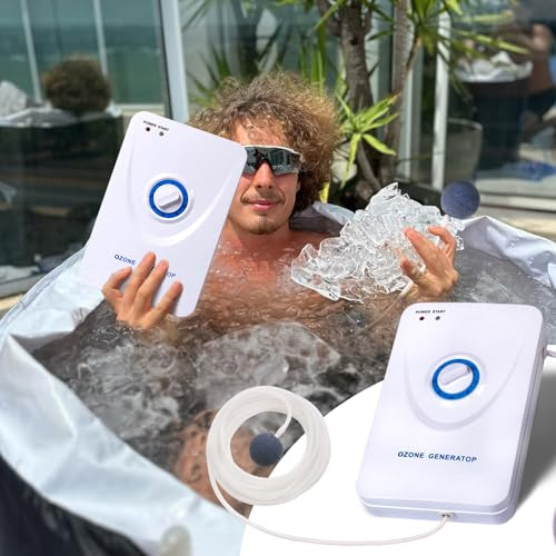 coospider-repta Ozone Generator for Cold Plunge Tub Ice Bath Tub with Timer Ozone Generator Water Keep Cold Plunge Tub Clean for Longer, Cold Plunge Filter Hot Tub, Spa, Cold Plunge Accessories