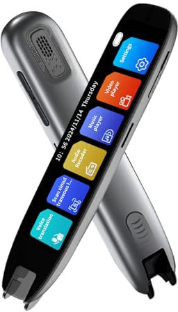 Scan Translator Pen, 3.7 inches Touchscreen Smart Digital Scan Reader Pen with 142 Language, Offline Translation Dictionary Recording Pen for Meetings, Learning, Travel