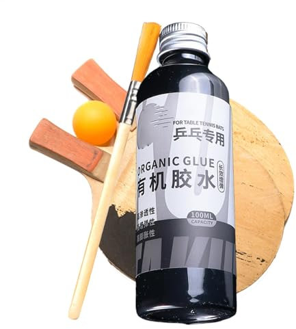Colla da Pong, Colla in Gomma per Racchette da Pong, 100 ml, detergente per Racchette da Pong, con Pennello, Colla per Racchette da Pong, progettata specificamente per Appassionati