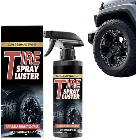 Spray Brillant pour Pneus | 120 ml Nettoyant et Brillant Pour Jantes - Spray pour Pneus à Haute Brillance,Pour Tout-Terrain Maison Extérieur Voiture Véhicule Automobile Camping-Car Urbain Garage