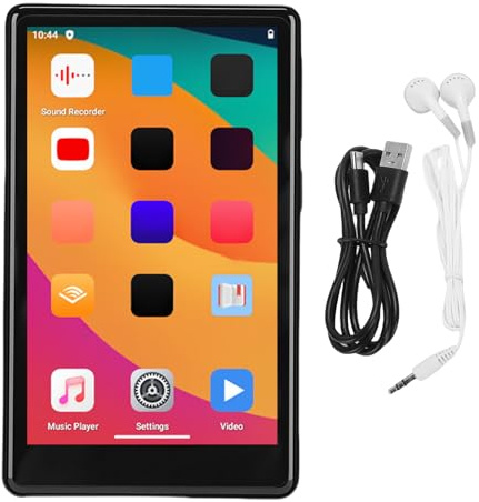 Garsent MP4-spelare med Bluetooth 5.0 och WiFi, HiFi-musikspelare med 4-tums Pekskärm, Stöd för E-bokradio för Android 8.1, Bärbar Mediaspelare för Arbete, Studier, Resor