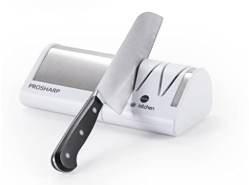 MACOM Affilacoltelli Elettrico Professionale Con 4 Dischi Diamantati, Doppia Affilatura Grana Grossa e Fine, Universale per Coltelli in Acciaio, Ceramica e Seghettati, Just Kitchen 827 Prosharp