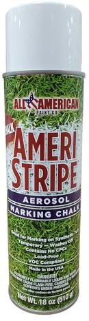 Ameri-Stripe White Athletic Field Chalk Paint (12 Cans Per Case) - Temporary, Aerosol Chalk Paint (20 oz. Can) - Baseball/Softball/Turf/Dirt/Rock