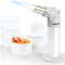 2IN1 Flambierbrenner + 6X Schälchen Ø 9cm aus Keramik Ofenfest Gas Küche Brenner Creme Brulee Dessertschale Pasteten Tapas Soufflé Auflauf Förmchen (Set Flambierbrenner + 6 Stück)