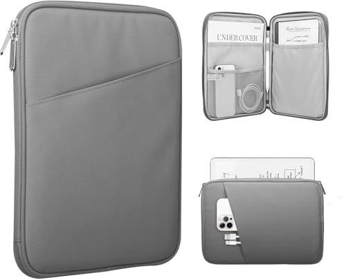 TiMOVO 9-11 Custodia per Tablet, Compatibile con iPad 11 A16 2025, iPad 10,9/10,2| Air 11, Galaxy Tab A9+ / A11 Plus 11, Borsa Protettiva con Tasche, Grigio Scuro