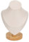 Espositore per Collane da 6,9 Pollici, Espositore per Gioielli in Flanella, Espositore per Catene, Espositore per Busto, Torre, Manichino, Espositore per Busto per Gioielli per Negozio, Eventi(beige)