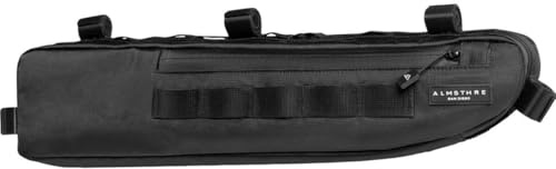 ALMSTHRE Signature - Bolsa para Marco de Bicicleta, Color Negro Medianoche, tamaño Grande/XL, Material Reciclado Ripstop Duradero, Cremalleras Impermeables y diseño Personalizable para artículos