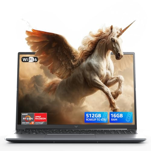 ACEMAGIC Laptop 15,6 Zoll Ryzen 7 5700U (8 C/16T, 4,3 GHz) 16 GB RAM DDR4 x 2 512 GB SSD Unterstützung Erweiterungen 4TB, WiFi 6,3 x USB 3.2, BT5.2, HDMI, Typ-C, 3 Modi von 54,72 Wh, Laptop