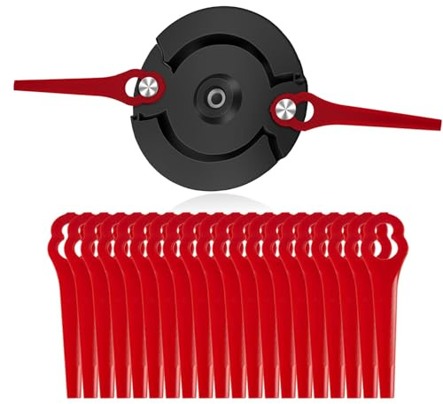 Dubbelklinga skiva kompatibel med batteridriven grästrimmer GE-CT 18 LI, GC-CT 18/24, BG-CT18 LI, BG-CB 18 LI, RG-CT18/1 LI, med 20 stycken klingor