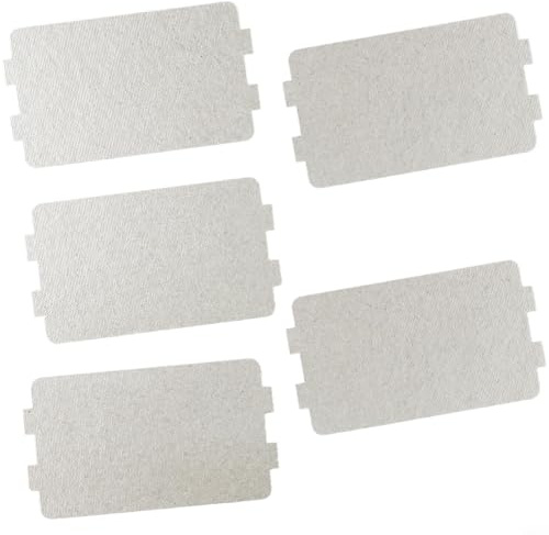 Lot de 5 plaques de mica pour four à micro-ondes – 11,6 x 6,5 cm, 0,04 mm d'épaisseur, résistant à la chaleur et isolant, plaque de rechange compatible avec les modèles de micro-ondes
