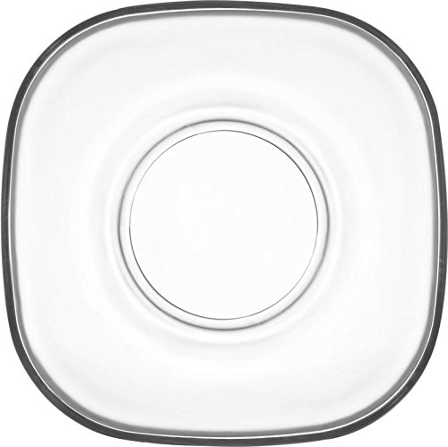 6er Untertassen Set | Teegläser Untersetzer | Rund | Schale | Reines Glas | Spülmaschinenfest