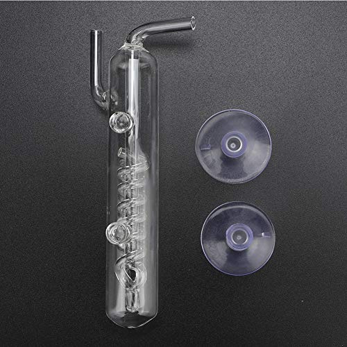 Co2 Diffusor Spiral Bubble Counter Glas CO2 Blasenzähler Externer Blasenzähler Aquarium Wasserpflanze CO2 Blasenzähler Aquarium Luftpumpe Zubehör