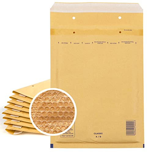 20 Luftpolster Versandtaschen haftklebend 4/D - geeignet für DIN A5 und DIN C5 – Recycling 180 x 265 mm reißfest