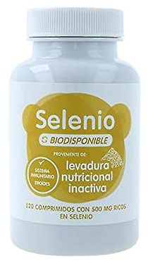 Energy Feelings Comprimidos Biodisponibles de Selenio provenientes de Levadura Nutricional, Refuerza el Sistema Inmunológico, Mejora la Testosterona y Función Cognitiva, 120 comprimidos de 500mg