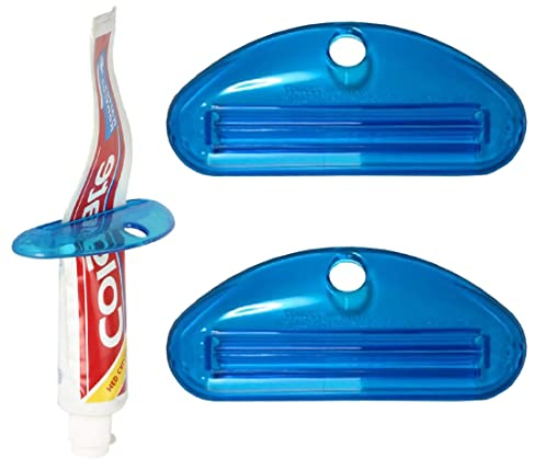 MenYiYDS 2 Pcs Toothpaste Tube Squeezer Squeezer Toothpaste Dispenser Convenient Tube Squeezer for Toothpaste Hand Cream Paint Tube Cosmetics (Blue)