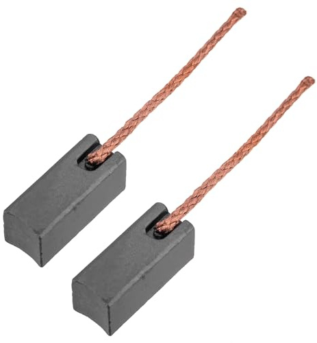 HALLMERS 2pcs 9mm x 8mm x 20mm Carbon Motor Brush - For Car Heater Radiator Fan - With Copper Wire Electrical Spare Part Accessories Electric Brushes Set Replacement Compatible Electronic Power Tool