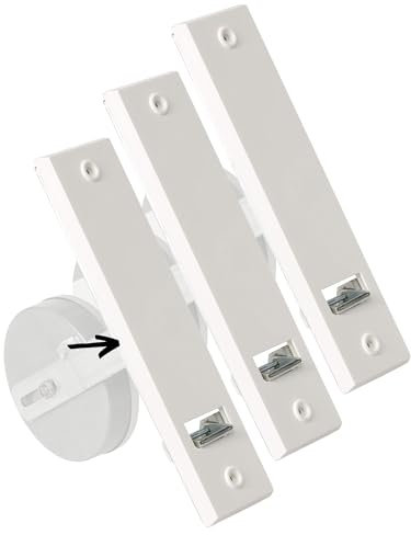 Rollwin 3X Blende für Rolladen Gurtwickler Unterputz 185mm Lochabstand - aus Deutschland - mit Gurtwickler Blende Weiß - ohne Gurt - für 23mm Rolladengurt geeignet - Rollo Wickler mit Abdeckblende