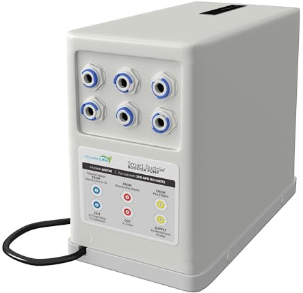 AquaticLife Smart Buddie RO vattenbooster pumpsats för 180 till 200 GPD omvänd osmos vattenfilter System RO/DI filtreringsenheter, tryckökningspumpar