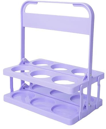 Porte-bouteille de lait pliable pour 6 bouteilles de bière avec poignée – Porte-bouteille de bière en plastique réutilisable – Collecteur de verres pour jardin, extérieur, barbecue, voyage
