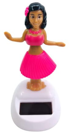Figurina Solare - Figure Di Danza Solare Da 10 Cm Con Testa Mobile | Figurina Hawaiana Eccitata Dalla Luce | Bureau Car Decor | Giocattolo Per Il Cruscotto Per Bambini