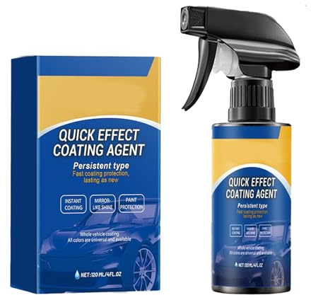 Qublex Quick Effect Car Coating Spray – Ceramic Coating & Polish Agent for Deep Shine, Car Paint Protection, High Gloss Car Spray Wax, Scratch Repair & Water-Repellent Finish (120ml)