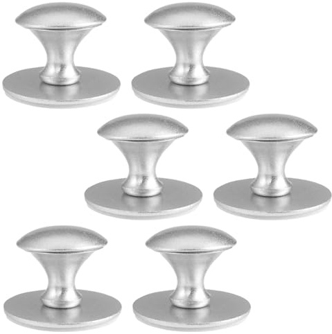 6 stycken självhäftande skåpknoppar silver, skåphandtag självhäftande, badrum spegelskåp knapp självhäftande, handtag skåp utan borrning för lådor, duschdörr, spegelskåp, glasdörr, dörrknopp